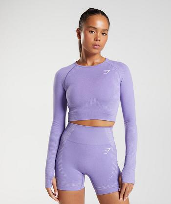 Corp Tops Gymshark Vital Seamless 2.0 Mujer Moradas | CO 2415SGL